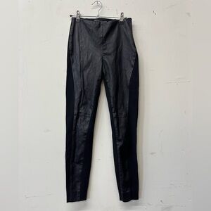 Ralph Lauren black label lamb leather black leggings